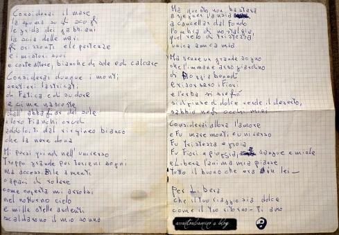 poesia Giuseppe-001 Salutiamoci, accantoalcamino, con qualche castagna secca e una poesia d’amore … Per me …