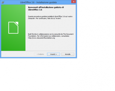 LibreOffice 3.6.2 Strumento di Produttività Individuale gratuito per la produzione documentale sui Windows 8, ecco come installarlo libre office 1.png