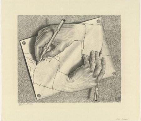 M.C. Escher, Drawing Hands, Rijksmuseum