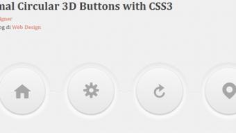 Creare 3D Button CSS3 circolari in stile minimal