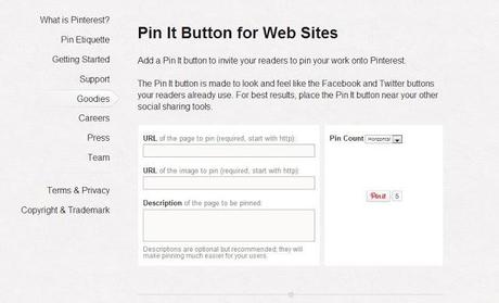 Pinterest tutorial: il bottone Pin it