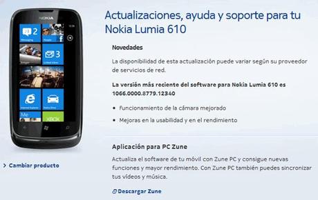 Nokia Lumia 610 aggiornamento firmware : Migliorata la usabilità della fotocamera !
