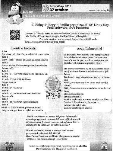 LinuxDay 27 Ottobre 2012 a Reggio Emilia, organizzato dal Relug di Reggio Emilia LinuxDay 2012 del 27 Ottobre 2012 a Reggio Emilia.JPG