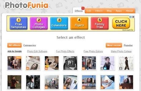 Photofunia - servizio online per creare divertenti fotomontaggi