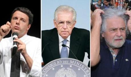 Monti, Renzi e Grillo: il ‘nuovo’ che puzza di ‘vecchio’…