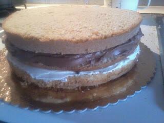 Victoria Sponge Cake con  camy cream alla vaniglia e cioccolato