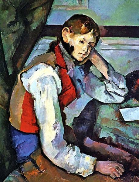 Cézanne, Jeune garçon au gilet rouge (1888-89)