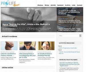 Nasce il sito web italiano (più rivista) “Pro Life News”