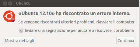 [Guida Ubuntu] Come disabilitare le finestre di segnalazione errore Apport su Ubuntu 12.10