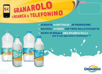 Ricarica Telefonica di 5€ in regalo con prodotti GRANAROLO