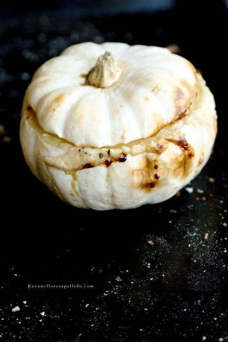 Una zucca per Halloween - Mini zucca ripiena ai funghi