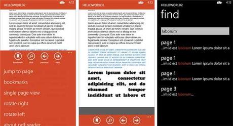 Leggere file PDF con PDF Reader per smartphone Nokia Lumia 920 e Nokia Lumia 820