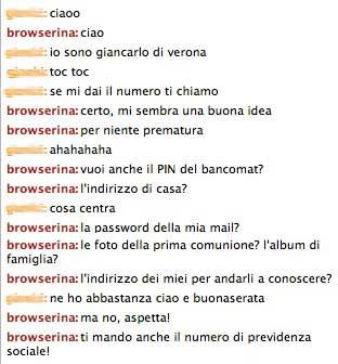 Browserina e un campione di chat