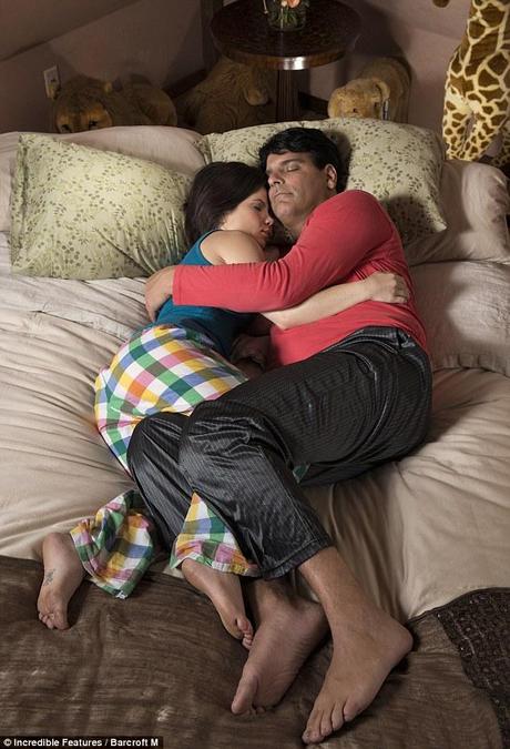 Sweet dreams: Jackie came up with the idea which has become so popular she has had to hire a second professional cuddler