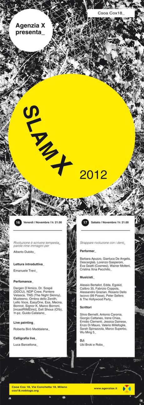 Festival Slam X 2012 – Reading & Performance @Conchetta_Milano