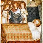Simone Martini - 02 - L’apparizione di Cristo e angeli in sogno a san Martino