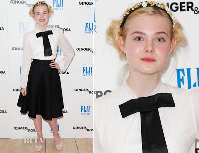 Elle Fanning in Dolce & Gabbana at ‘Ginger and Rosa’ Los Angeles Screening