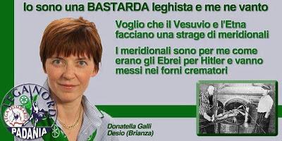 Padania choc con Donatella Galli: leghista anti sudista