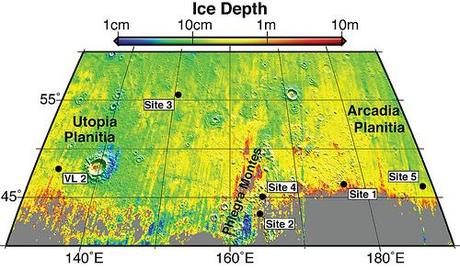 Ice crater map