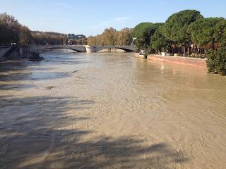 MALTEMPO :  TEVERE IN PIENA