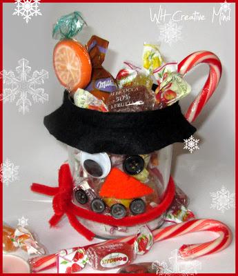 Decorazioni di Natale: il pupazzo di neve portacandela o porta caramelle