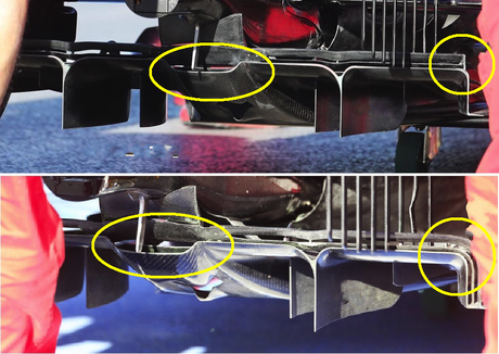 Le modifiche al diffusore della Ferrari F2012