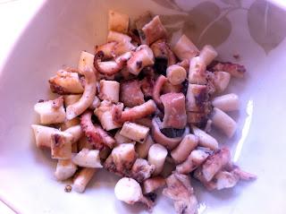 Polpo con patate e vinaigrette all'aceto di ciliegie Acetaia Ca' del lauv