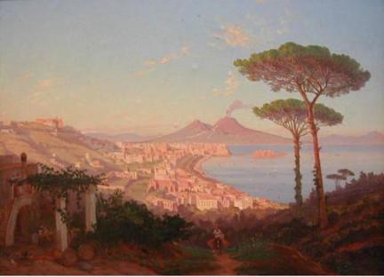 Salotti musicali napoletani, per Sigismund Thalberg, Duclere - Veduta del golfo di Napoli