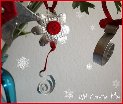 Decorazioni per l'albero di Natale con alluminio riciclato