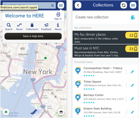 Here Maps di Nokia per iPhone su iOS