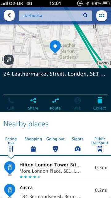 Here Maps di Nokia per iPhone su iOS