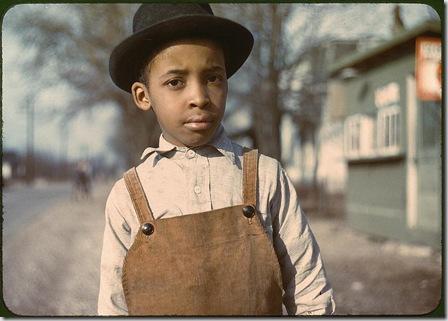 Young African American boy. Cincinnati, Ohio, 1942 or 1943. Photo by John Vachon. Prints and Photographs Division, Library of Congress