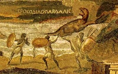 Rettili estinti in mosaici di 2.000 anni fa?