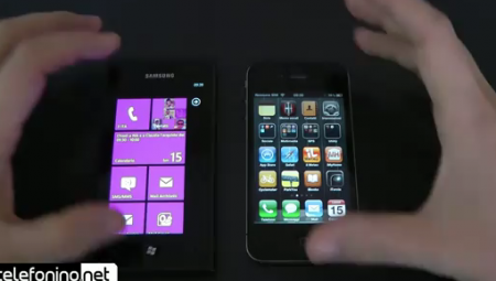 Samsung Omnia 7 vs. iPhone 4 by Telefonino.net