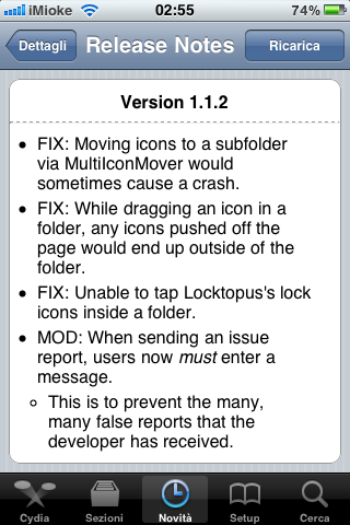 Cydia Store - Folder Enhancer si aggiorna passando all V.1.1.2-1