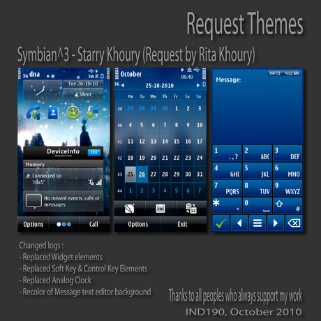 Nokia Theme - STARRY KHOURY by IND190 tema per Nokia Symbian^3