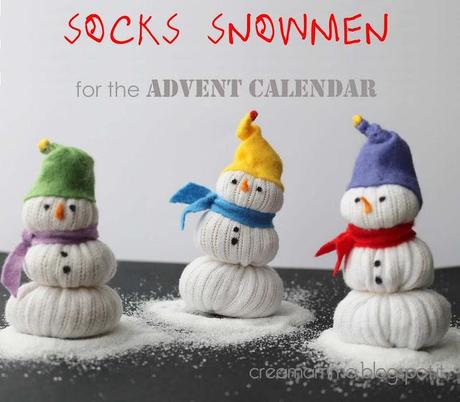 Dentro il Calendario dell'Avvento (4): pupazzi di neve con i calzini