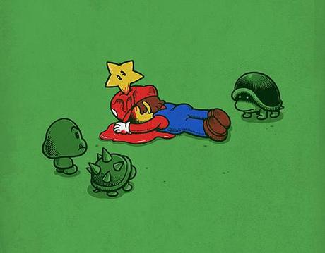 Come moriranno Snoopy e Super Mario Bros? Un illustratore lo ha previsto