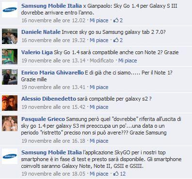 A breve Sky Go disponibile per Samsung Galaxy S2, S3, Note e Note 2