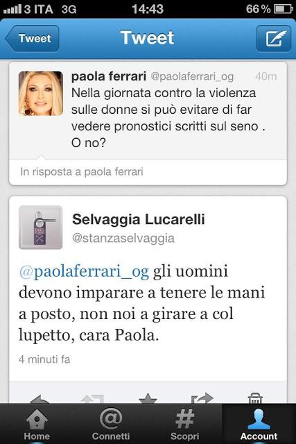 Paola Ferrari contro Selvaggia Lucarelli sui pronostici calcistici