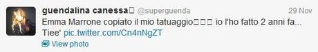 Guendalina Canessa twitta il suo Je m’en fous: Emma Marrone l’ha copiato (ed è guerra tra fans)