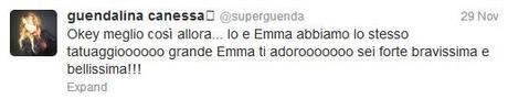 Guendalina Canessa twitta il suo Je m’en fous: Emma Marrone l’ha copiato (ed è guerra tra fans)