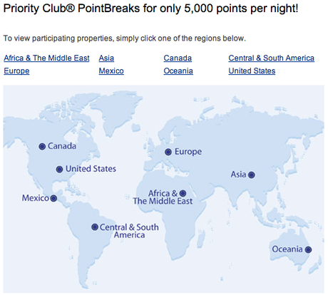 Priority Club presenta la nuova lista PointBreaks – Notti hotel gratis per solo 5000 punti!