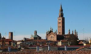 Panorama of Cremona, with the Torrazzo di Crem...
