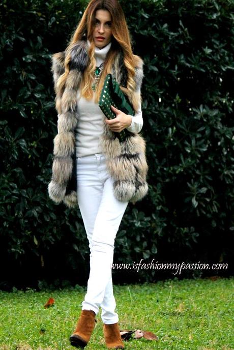 Smanicato in pelliccia, fur vest