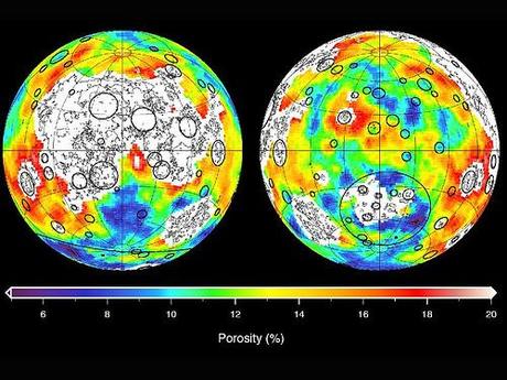 GRAIL mappa della densità della Luna