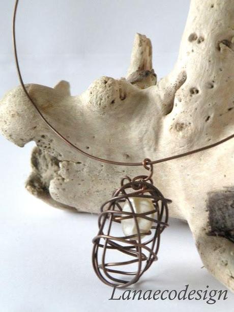 girocollo-rame-Perla-in-gabbia bijoux-handmade-fatto-a-mano-riciclo-creativo