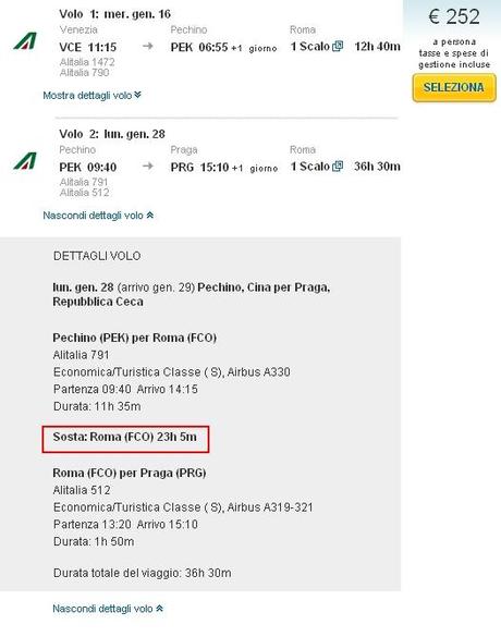 Errore prezzo Alitalia: Voli in Cina per 252 euro!