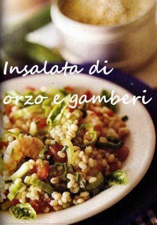 Insalata di orzo e gamberi insalata,orzo,gamberi,lessare,orzotto