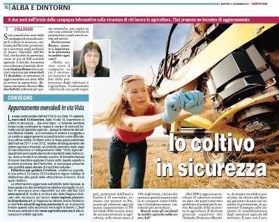 Io coltivo in sicurezza #agricoltura #rischi